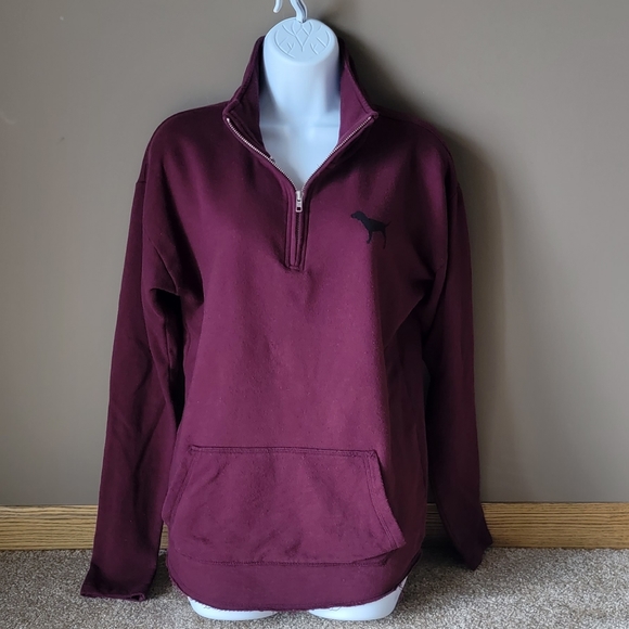 PINK by Victoria's Secret Women's Half Zip Pullover Comfy Sweatshirt Size Small - Picture 1 of 10